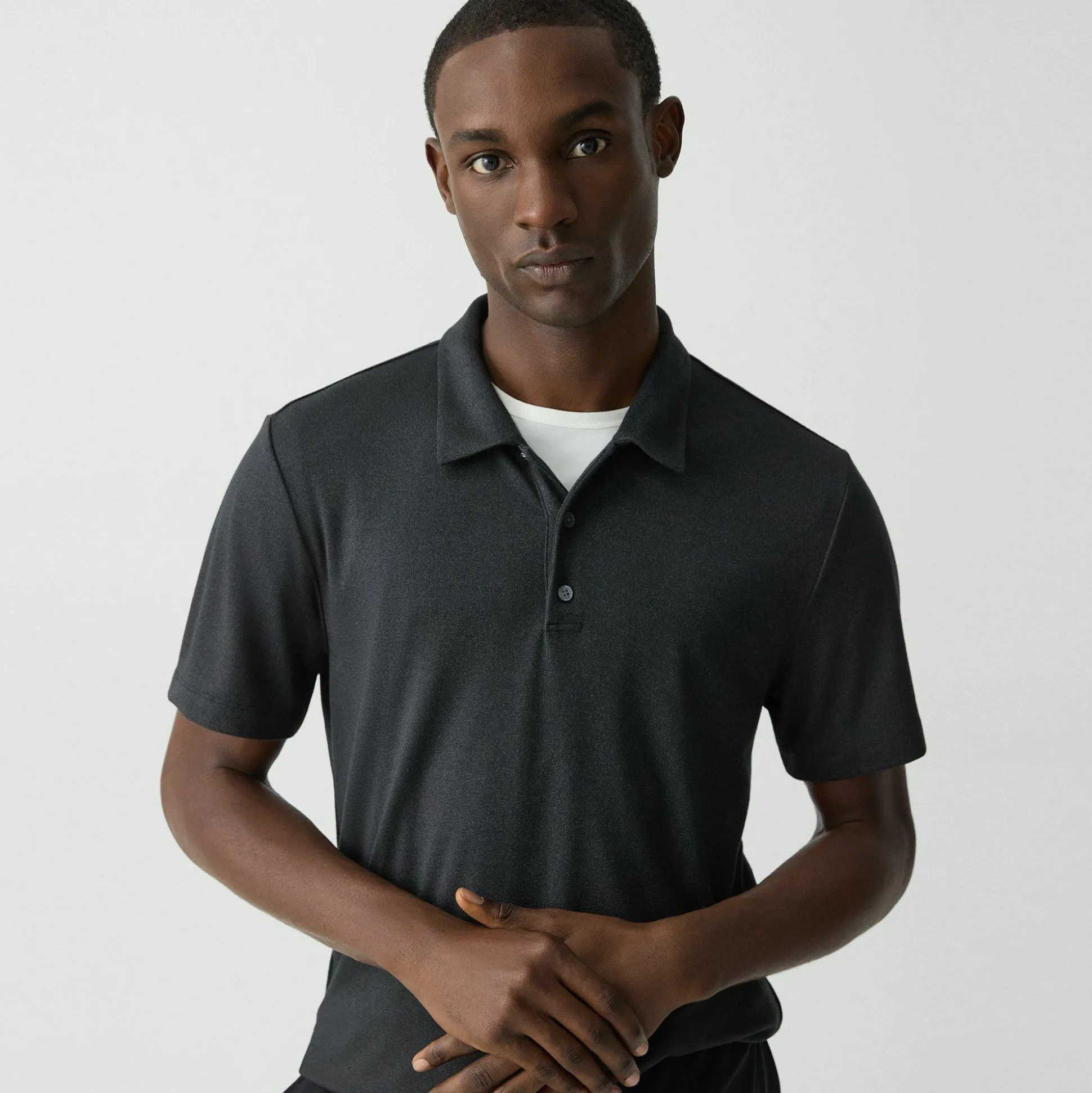 Theory Bron Polo Shirt In Anemone Modal Jersey-Men T-shirts + Polos