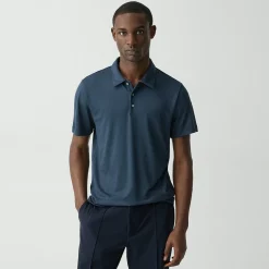Theory Bron Polo Shirt In Anemone Modal Jersey-Men T-shirts + Polos