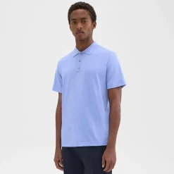 Theory Bron Polo Shirt In Cosmos Slub Cotton-Men T-shirts + Polos