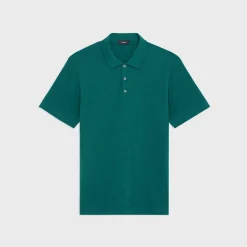 Theory Bron Polo Shirt In Cosmos Slub Cotton-Men T-shirts + Polos