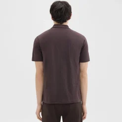 Theory Bron Polo Shirt In Cosmos Slub Cotton-Men T-shirts + Polos