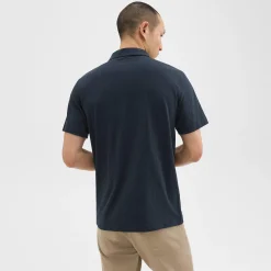 Theory Bron Polo Shirt In Cosmos Slub Cotton-Men T-shirts + Polos