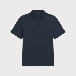 Theory Bron Polo Shirt In Cosmos Slub Cotton-Men T-shirts + Polos
