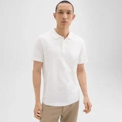 Theory Bron Polo Shirt In Cosmos Slub Cotton-Men T-shirts + Polos