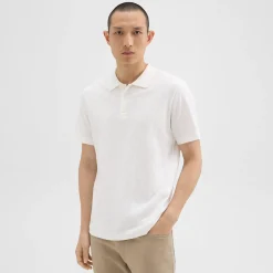 Theory Bron Polo Shirt In Cosmos Slub Cotton-Men T-shirts + Polos