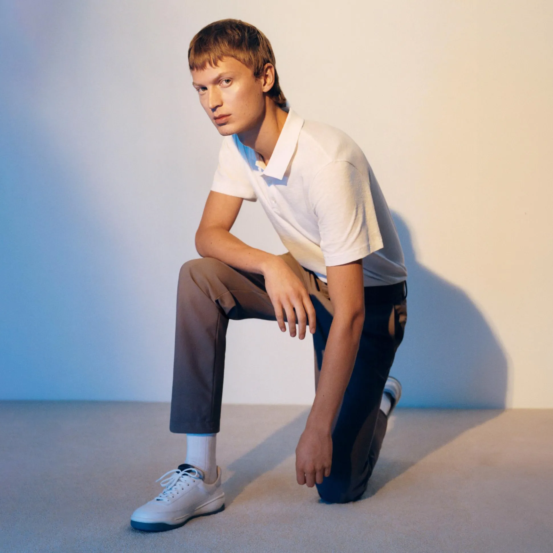 Theory Bron Polo Shirt In Cosmos Slub Cotton-Men T-shirts + Polos