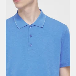 Theory Bron Polo Shirt In Slub Cotton-Men T-shirts + Polos