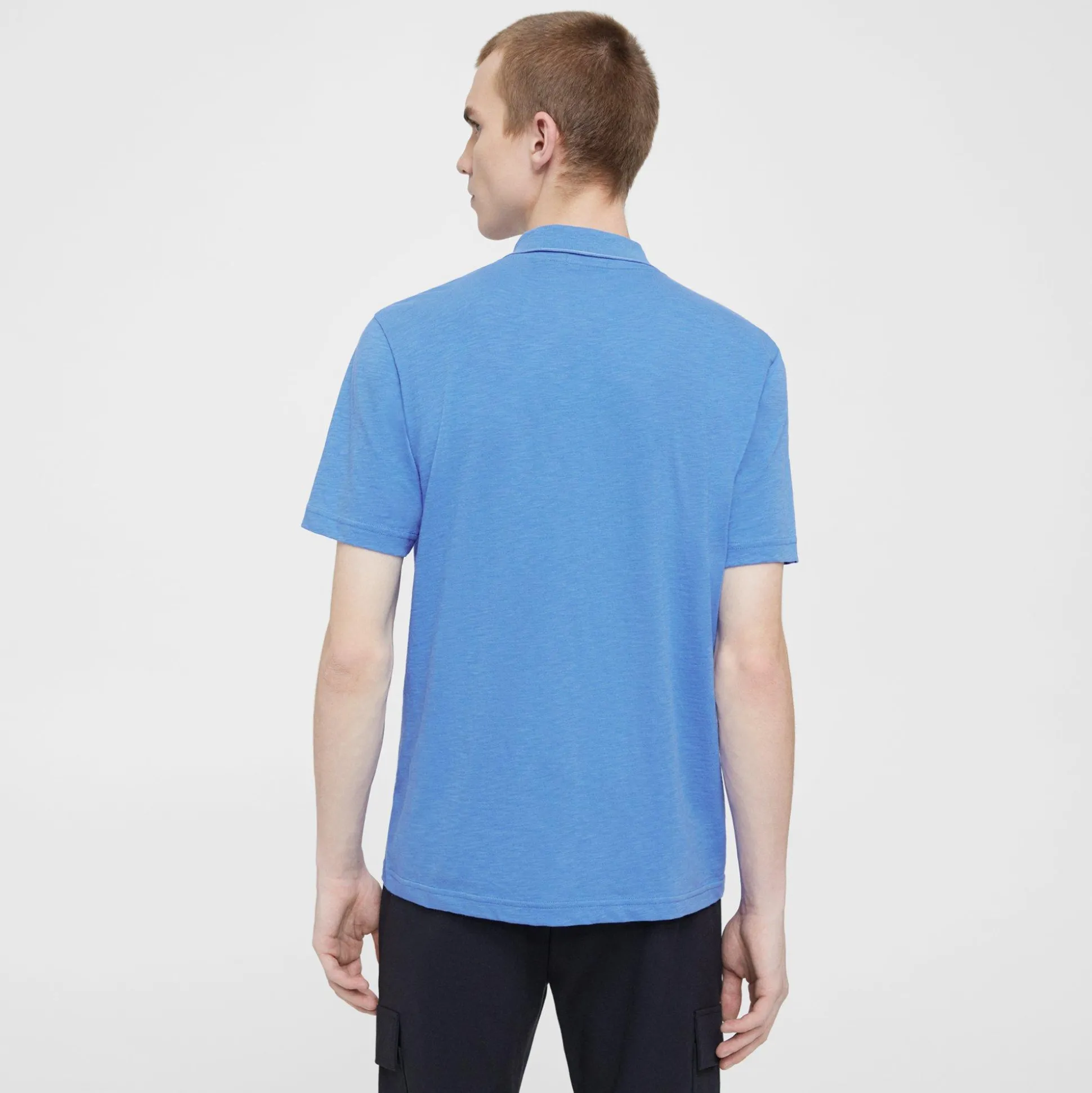 Theory Bron Polo Shirt In Slub Cotton-Men T-shirts + Polos