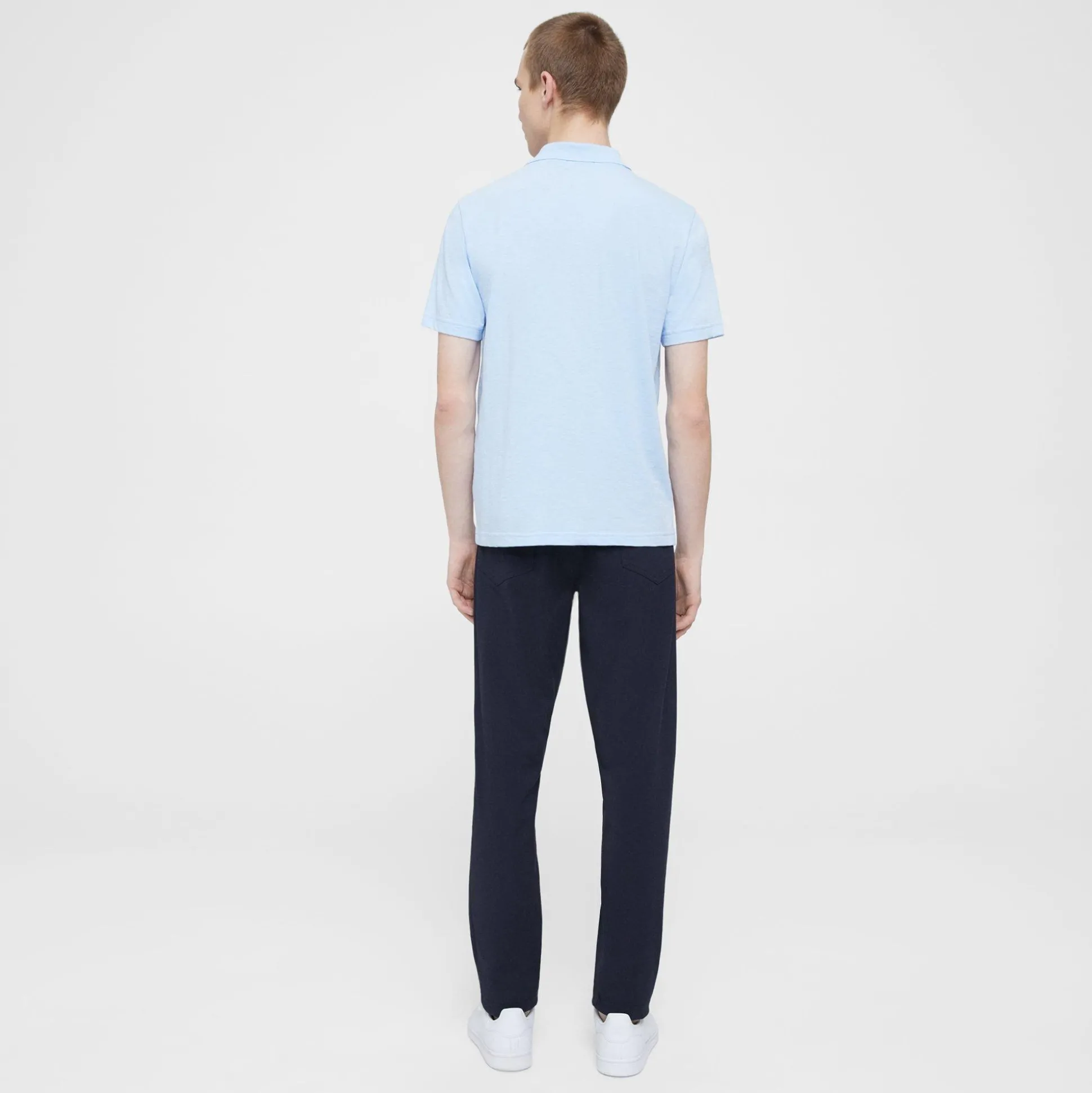 Theory Bron Polo Shirt In Slub Cotton-Men T-shirts + Polos