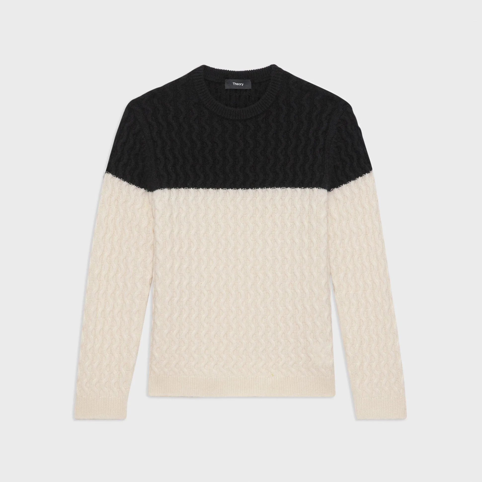 Theory Cable Knit Sweater In Cashmere-Women Sweaters + Cardigans