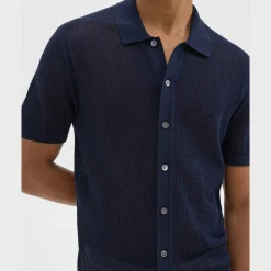 Theory Cairn Short-Sleeve Shirt In Cotton-Men Sweaters + Cardigans|Shirts