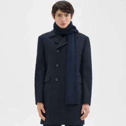 Theory Camden Scarf In Ribbed Cashmere-Men Accessories