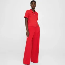 Theory Camp Shirt In Cotton-Women Tops