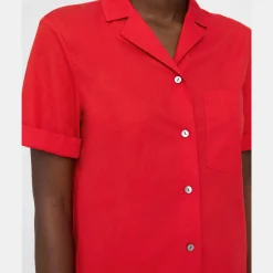 Theory Camp Shirt In Cotton-Women Tops