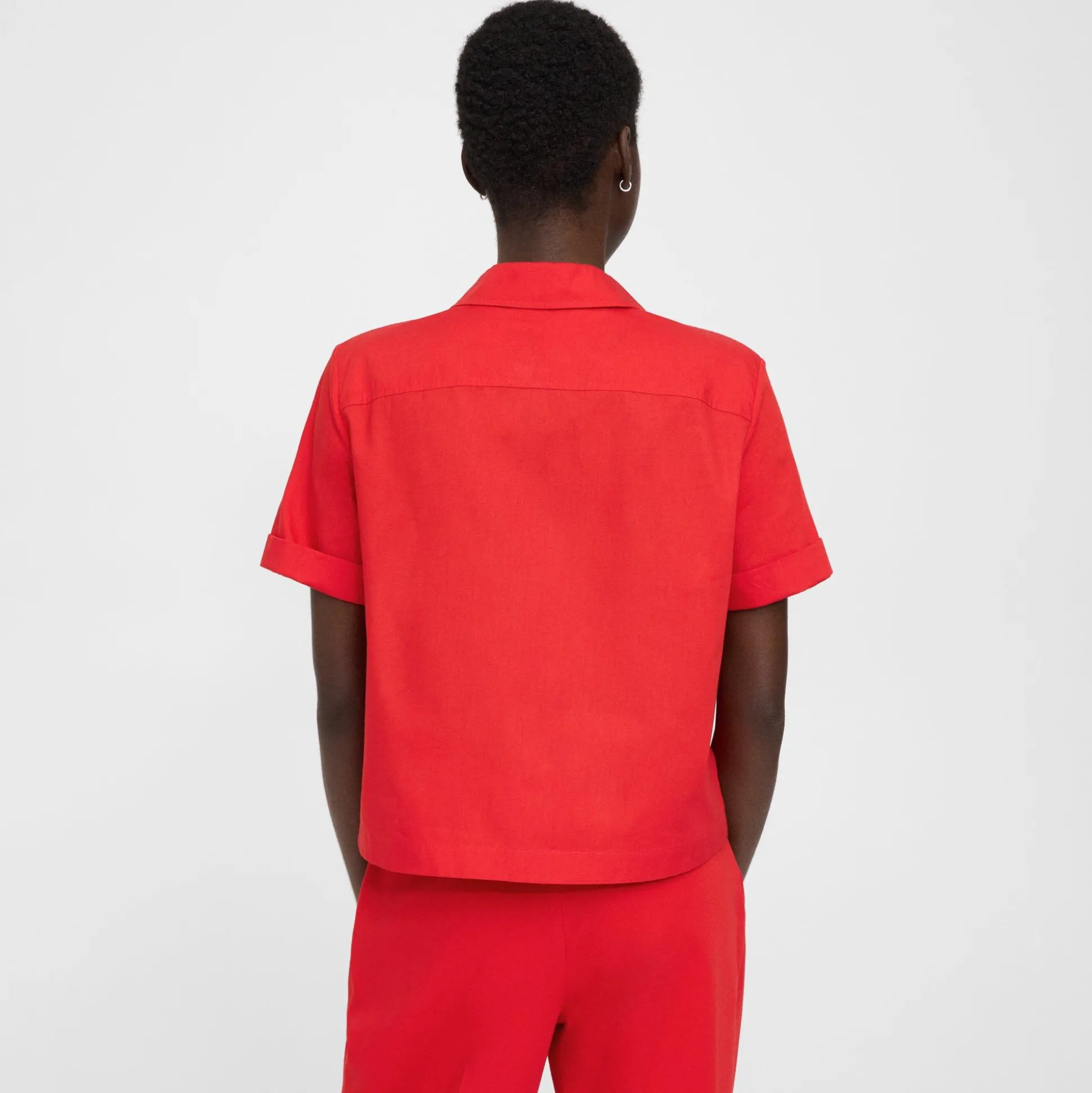 Theory Camp Shirt In Cotton-Women Tops
