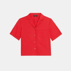 Theory Camp Shirt In Cotton-Women Tops