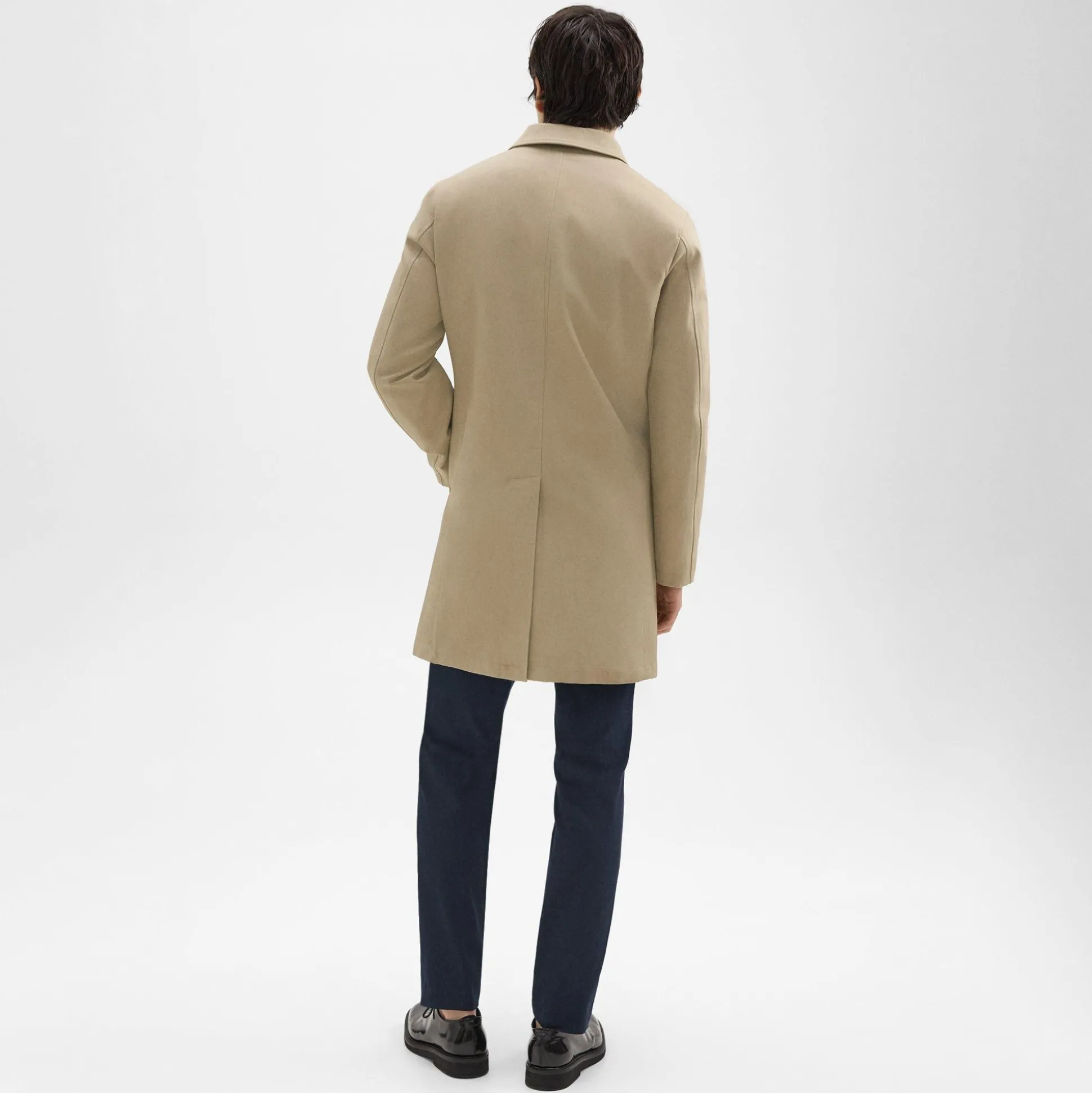 Theory Car Coat In Cotton Twill-Men Outerwear
