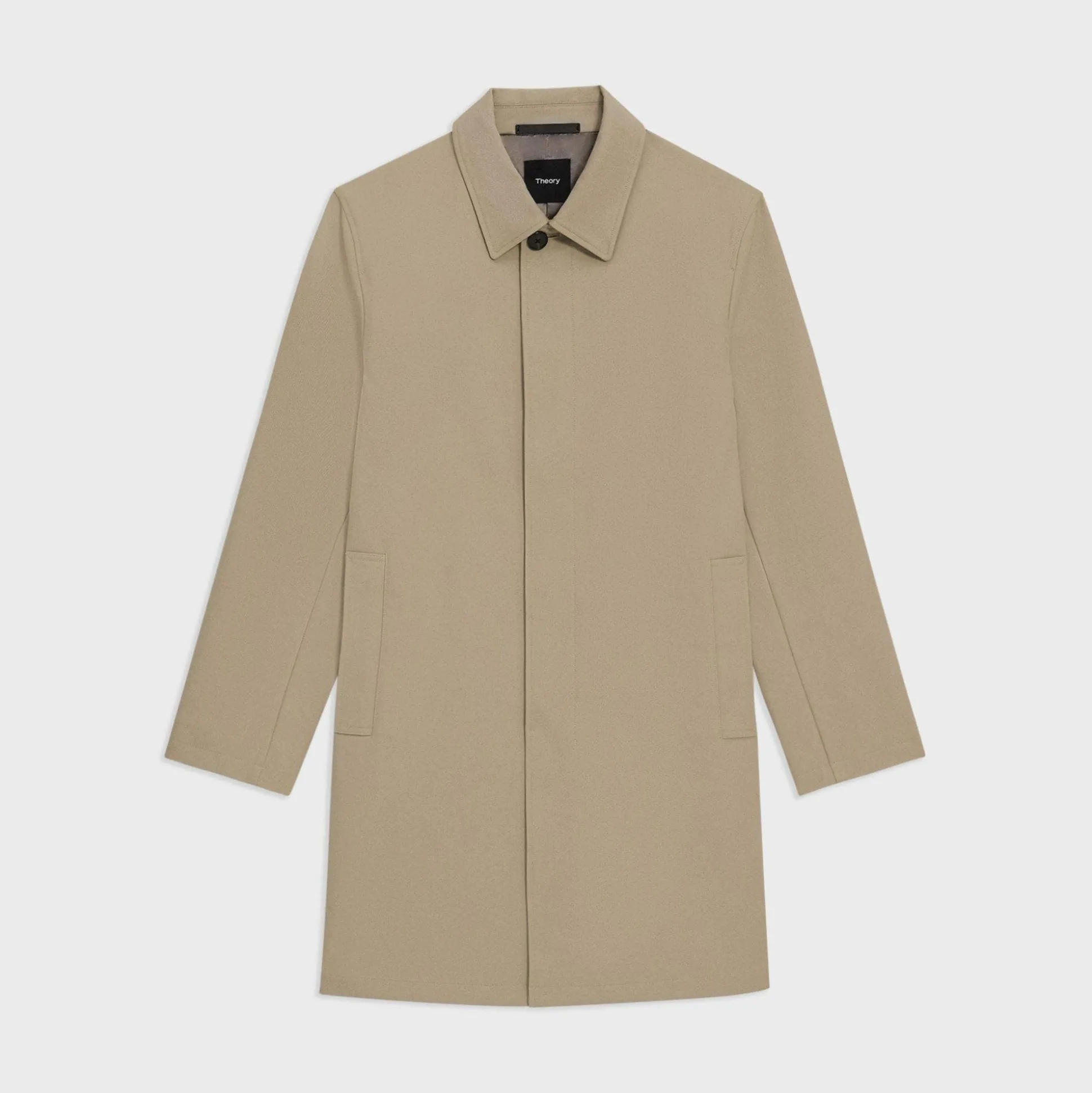 Theory Car Coat In Cotton Twill-Men Outerwear