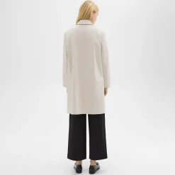Theory Car Coat In Cotton-Blend-Women Outerwear