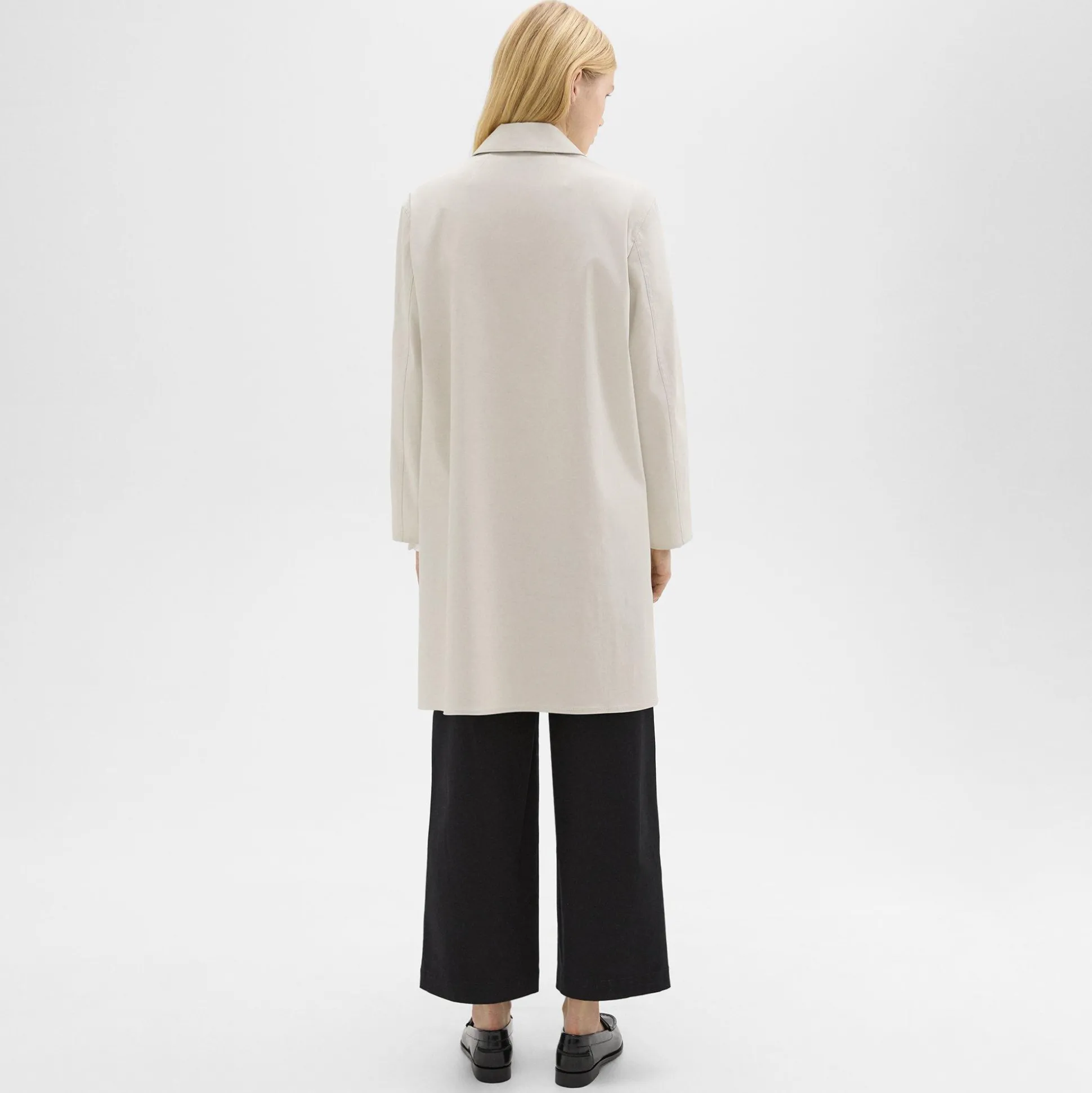 Theory Car Coat In Cotton-Blend-Women Outerwear