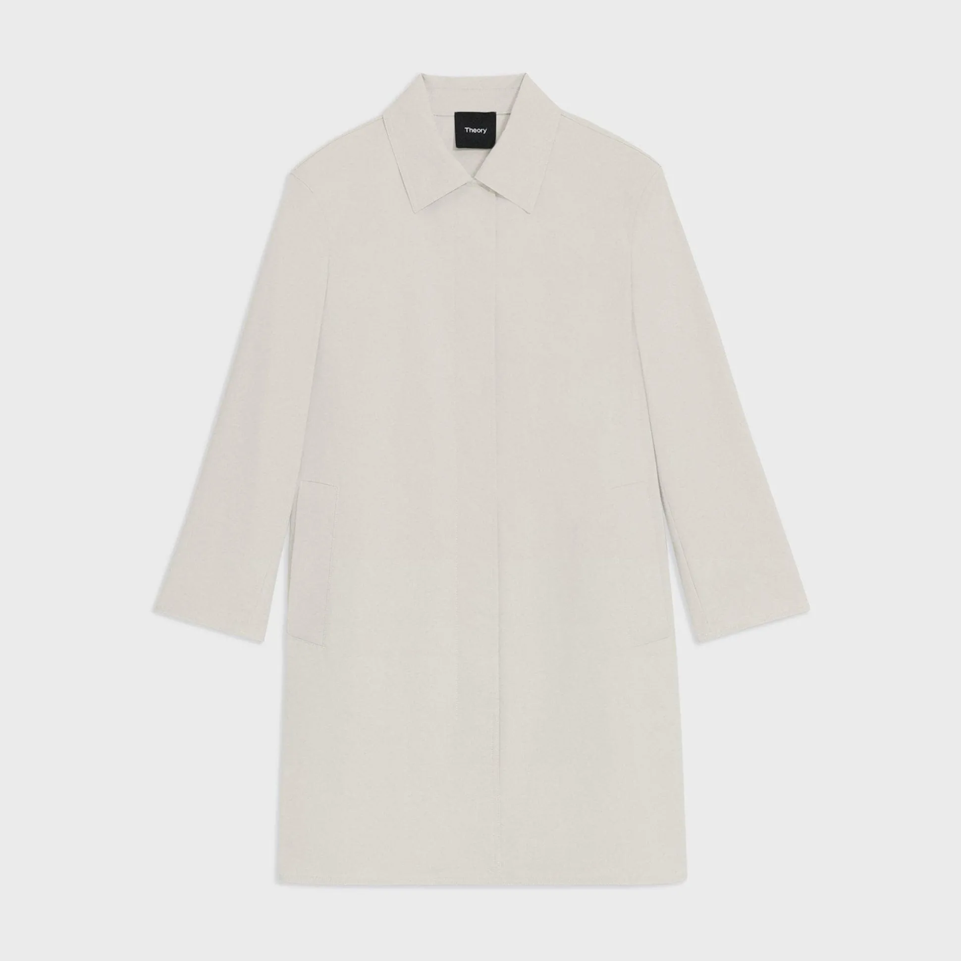 Theory Car Coat In Cotton-Blend-Women Outerwear