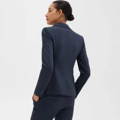 Theory Carissa Blazer In Good Wool-Women Blazers + Jackets|Suits