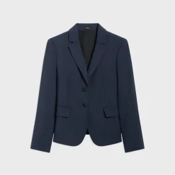 Theory Carissa Blazer In Good Wool-Women Blazers + Jackets|Suits