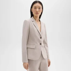 Theory Carissa Blazer In Good Wool-Women Suits|Blazers + Jackets