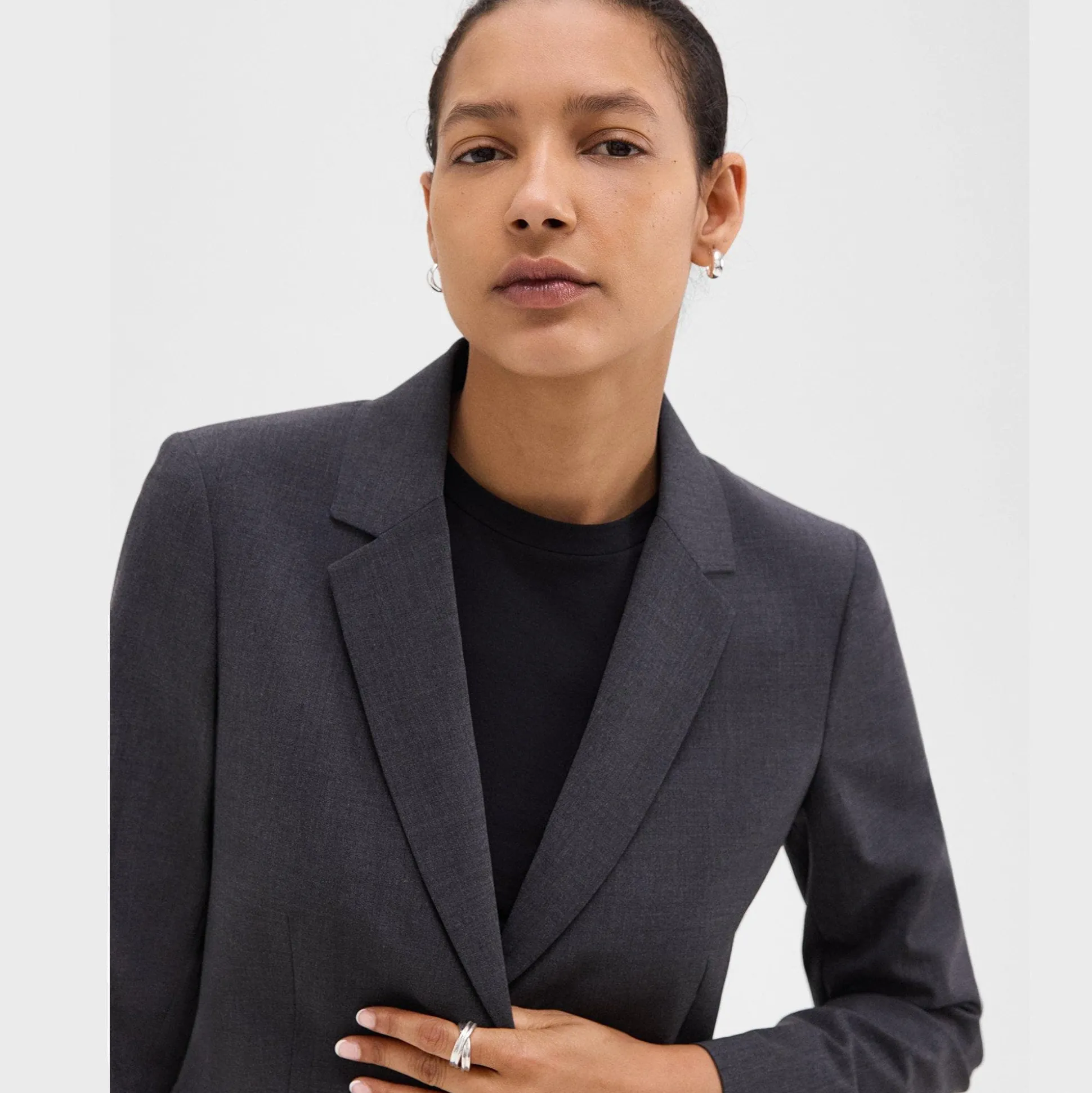 Theory Carissa Blazer In Good Wool-Women Suits|Blazers + Jackets