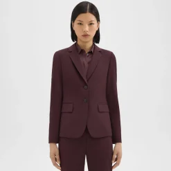 Theory Carissa Blazer In Good Wool-Women Suits|Blazers + Jackets