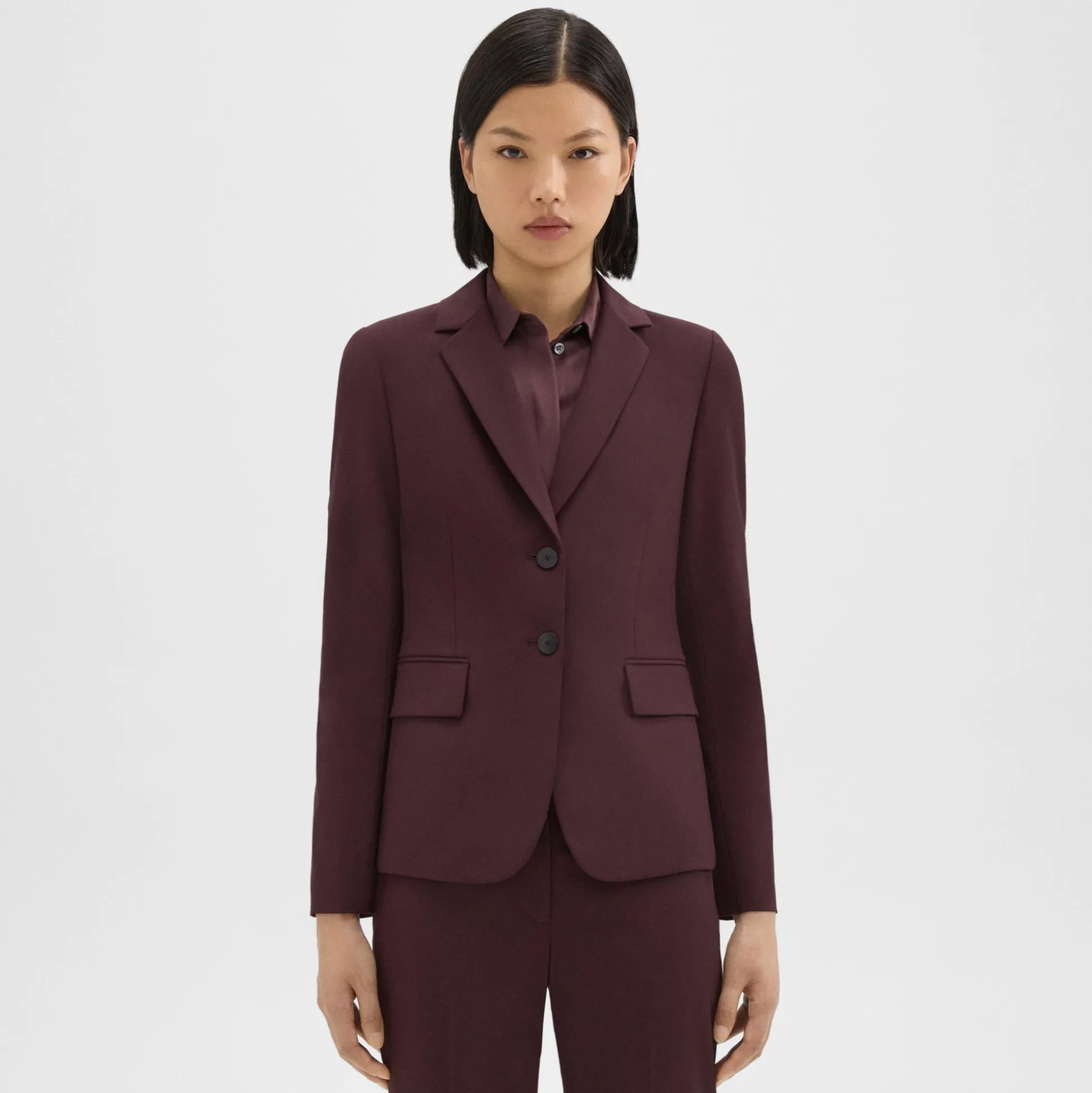 Theory Carissa Blazer In Good Wool-Women Suits|Blazers + Jackets