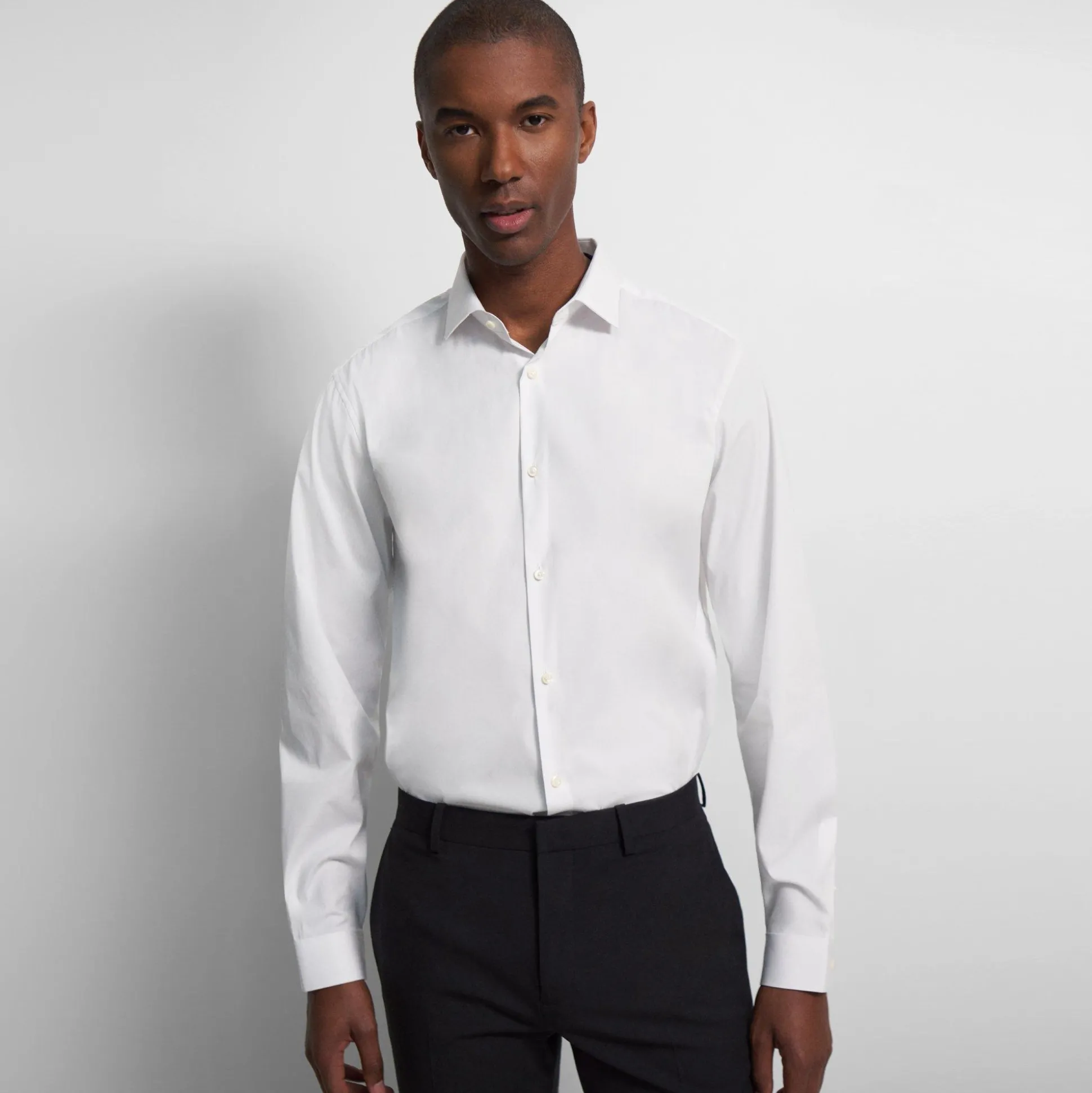 Theory Cedrick Shirt In Stretch Cotton-Men Shirts