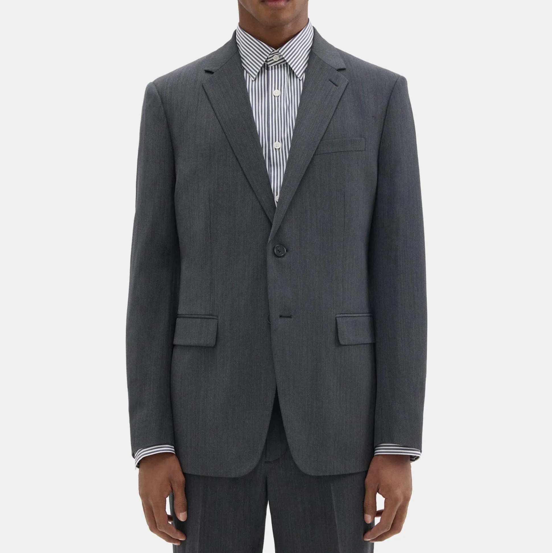 Theory Chambers Blazer In Herringbone Stretch Wool-Men Suits|Blazers + Jackets