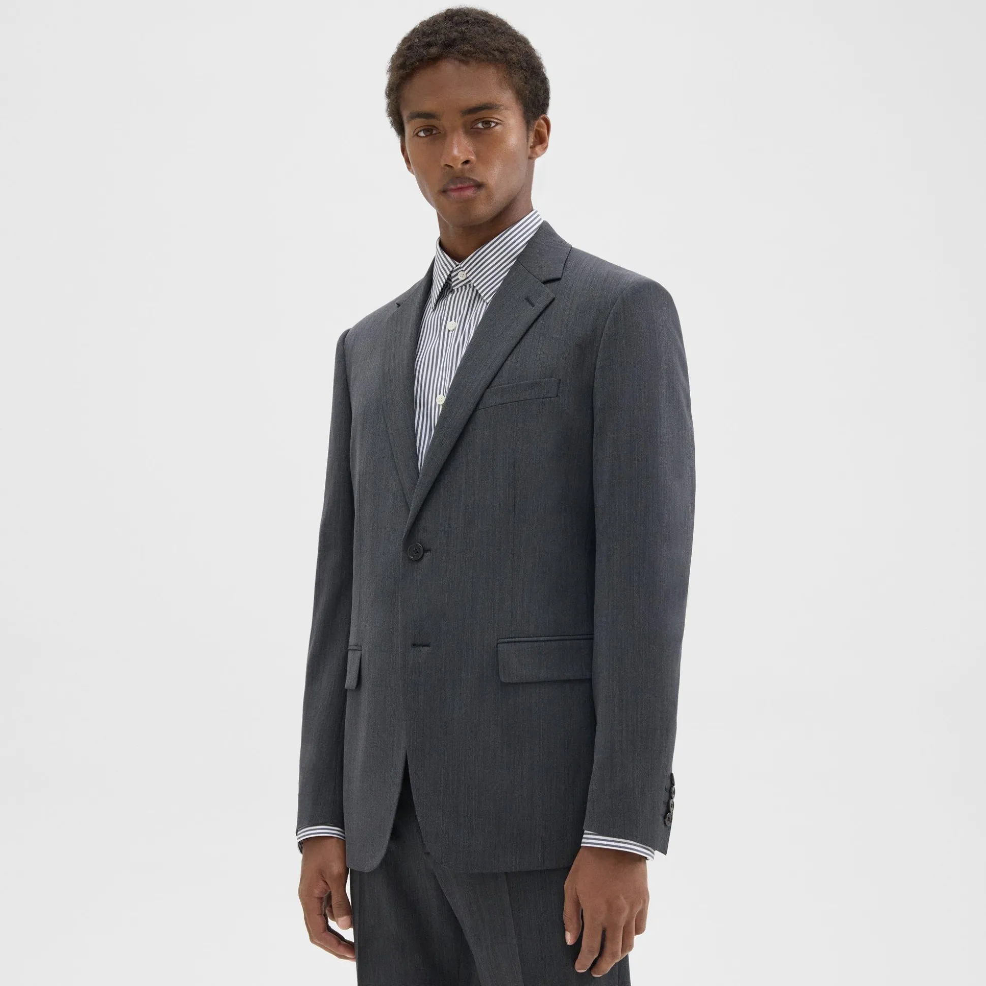 Theory Chambers Blazer In Herringbone Stretch Wool-Men Suits|Blazers + Jackets