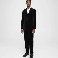 Theory Chambers Blazer In Stretch Velvet-Men Suits|Blazers + Jackets
