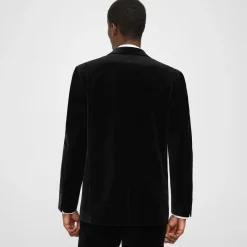Theory Chambers Blazer In Stretch Velvet-Men Suits|Blazers + Jackets