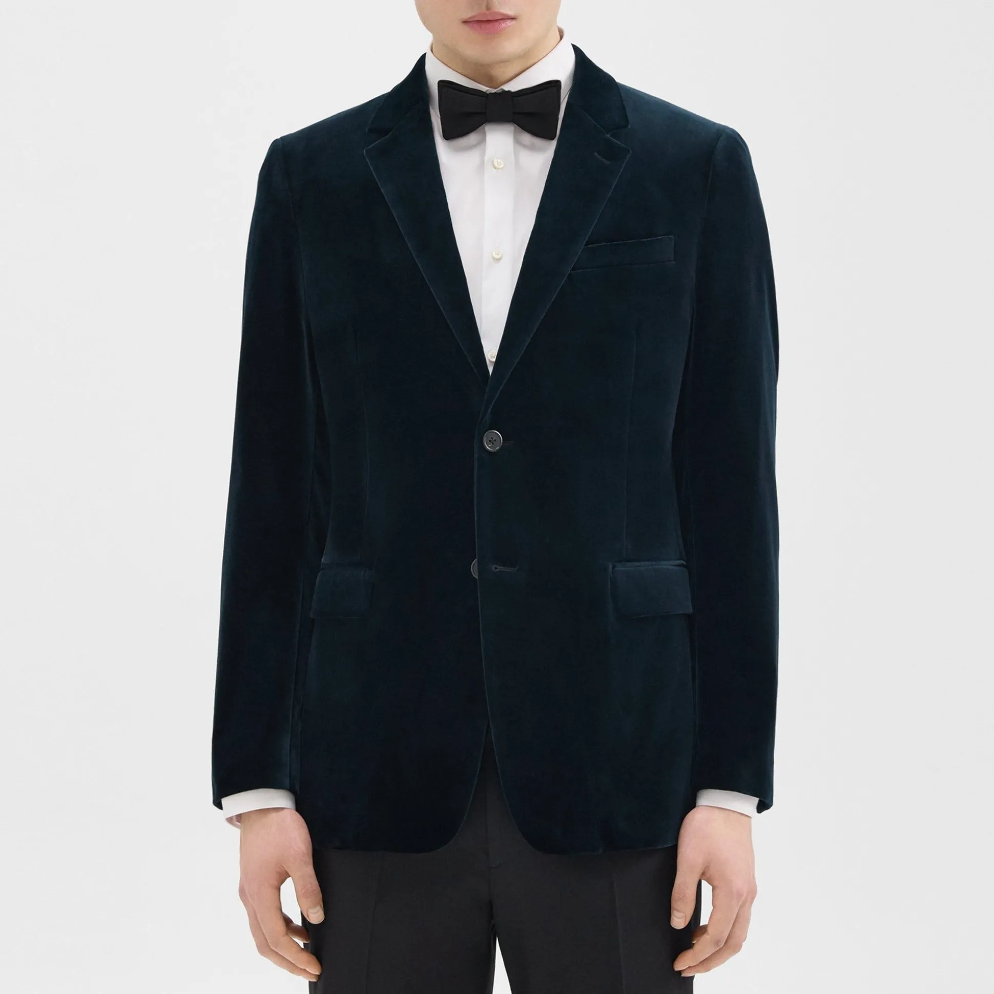 Theory Chambers Blazer In Stretch Velvet-Men Suits|Blazers + Jackets