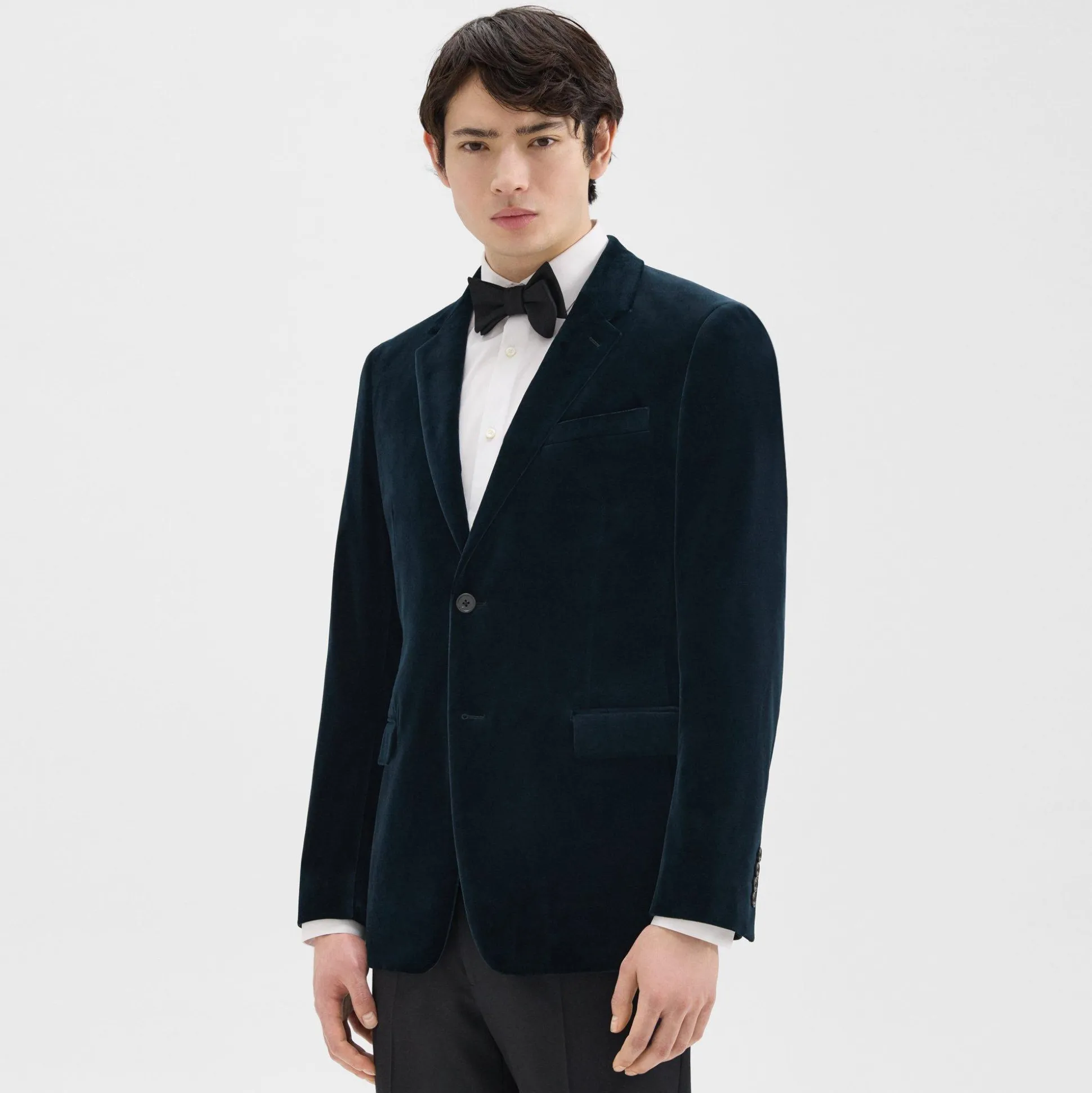 Theory Chambers Blazer In Stretch Velvet-Men Suits|Blazers + Jackets