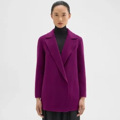 Theory Clairene Jacket In Double-Face Wool-Cashmere-Women Outerwear
