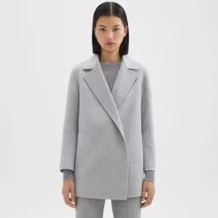 Theory Clairene Jacket In Double-Face Wool-Cashmere-Women Outerwear