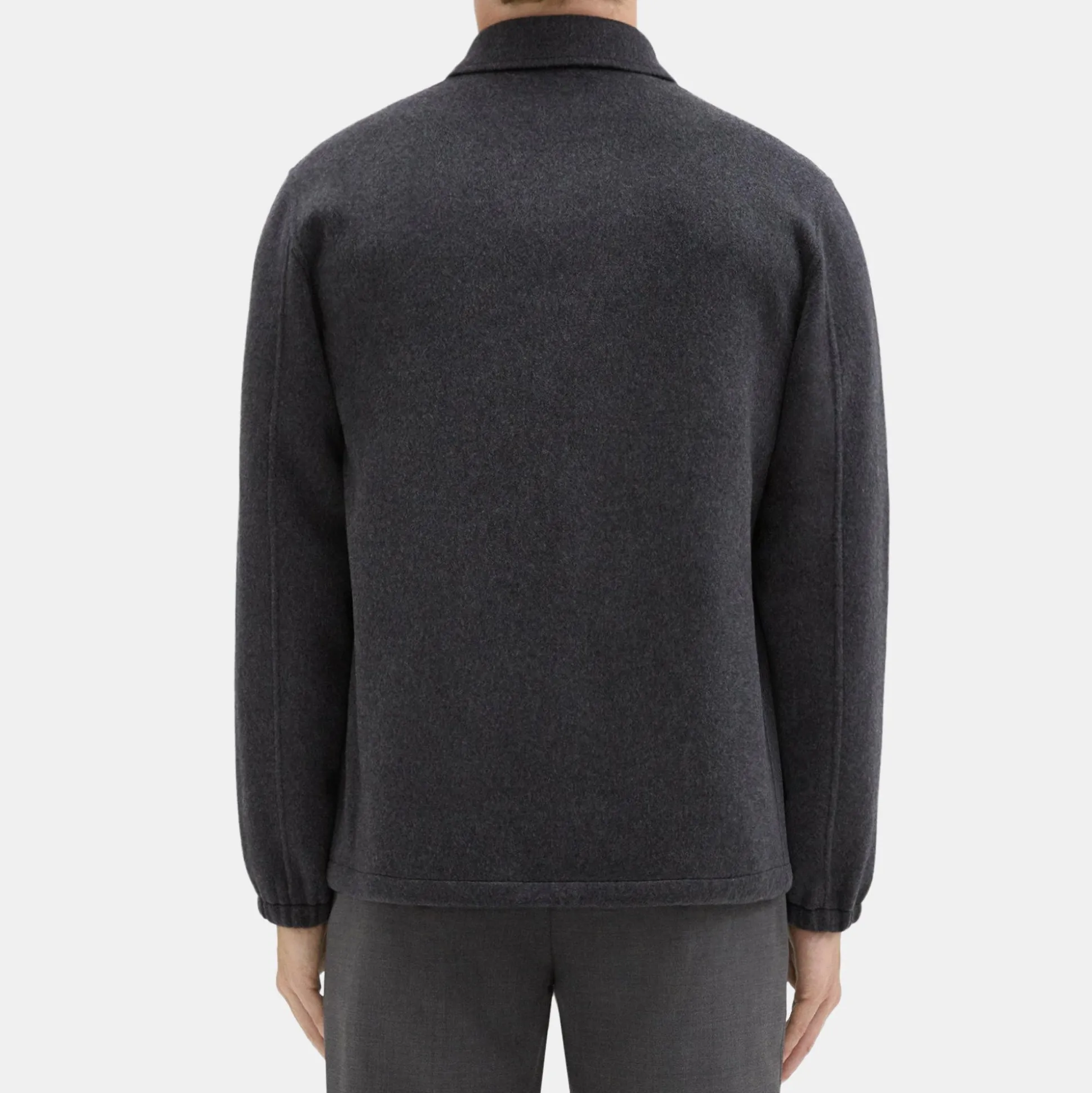 Theory Classic Coaches Jacket In Double-Face Wool-Cashmere-Men Outerwear