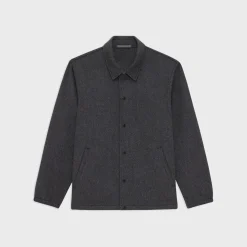 Theory Classic Coaches Jacket In Double-Face Wool-Cashmere-Men Outerwear