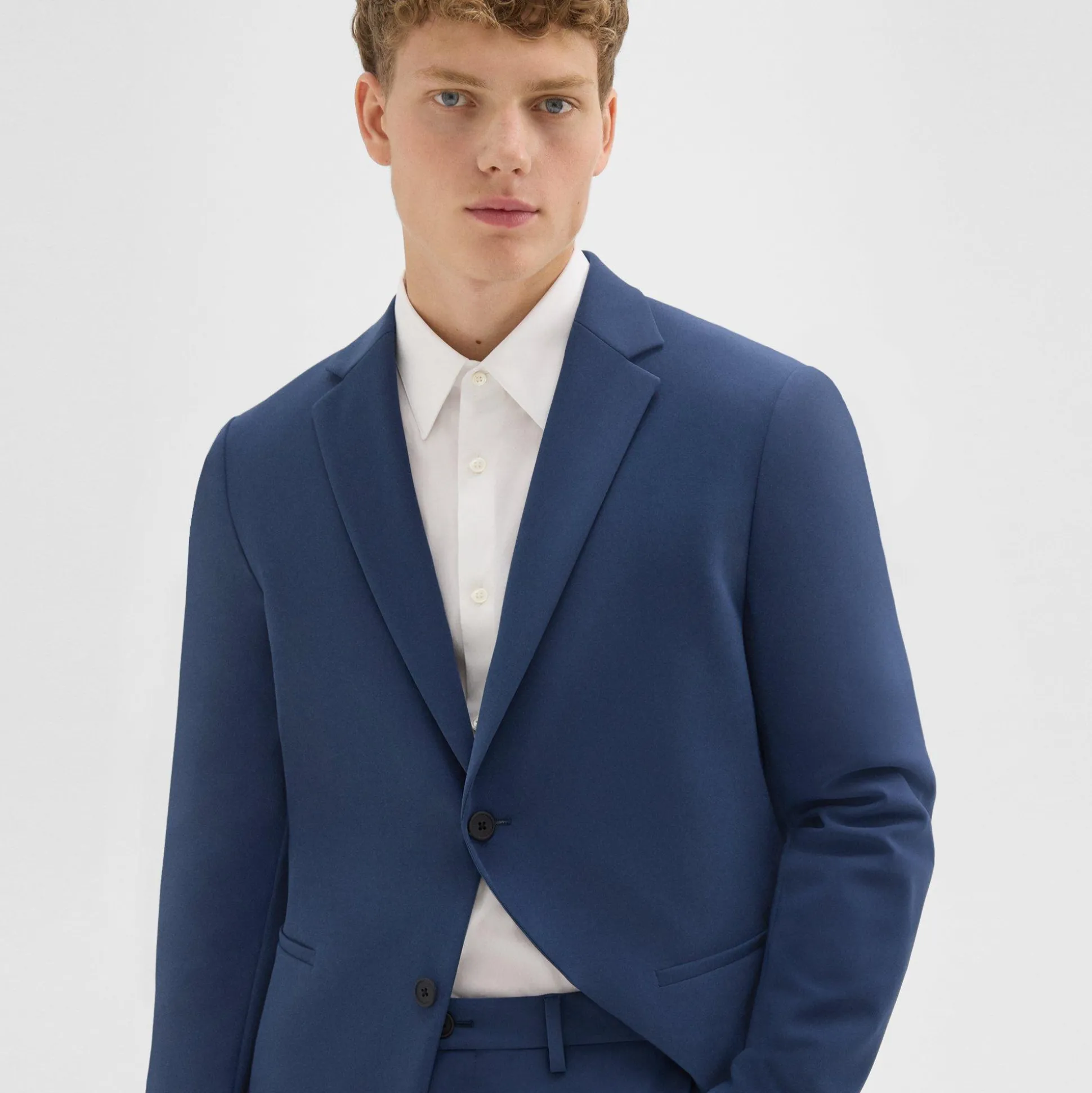 Theory Clinton Blazer In Precision Ponte-Men Blazers + Jackets|Suits