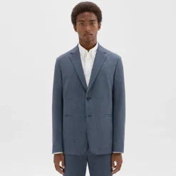 Theory Clinton Blazer In Printed Precision Ponte-Men Suits|Blazers + Jackets