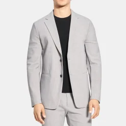 Theory Clinton Blazer In Printed Precision Ponte-Men Suits|Blazers + Jackets