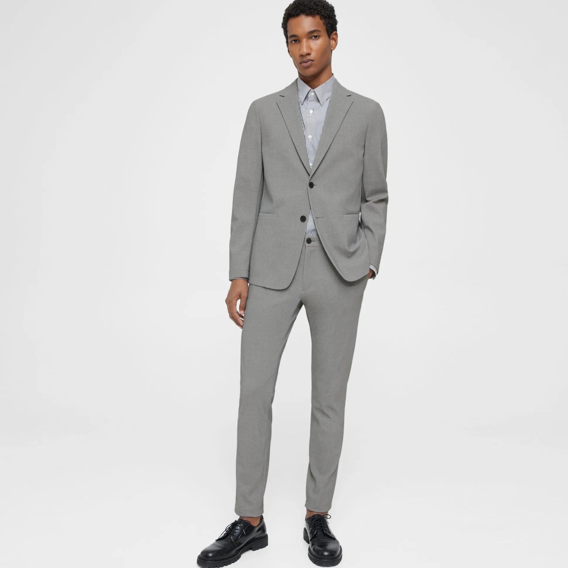 Theory Clinton Blazer In Printed Precision Ponte-Men Suits|Blazers + Jackets