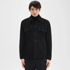 Theory Closson Military Jacket In Suede-Men Outerwear