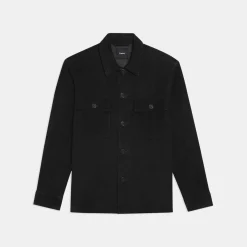 Theory Closson Military Jacket In Suede-Men Outerwear