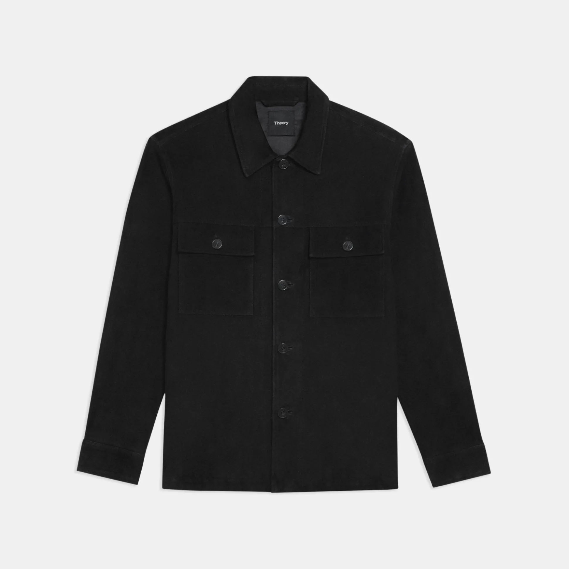 Theory Closson Military Jacket In Suede-Men Outerwear