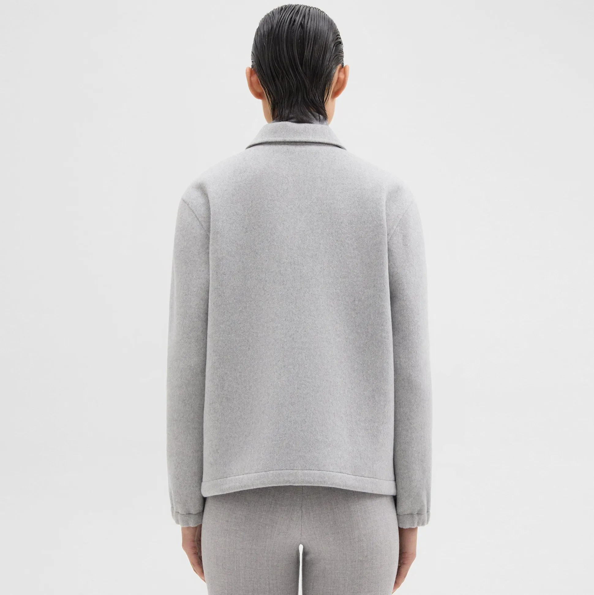 Theory Coaches Jacket In Double-Face Wool-Cashmere-Women Outerwear